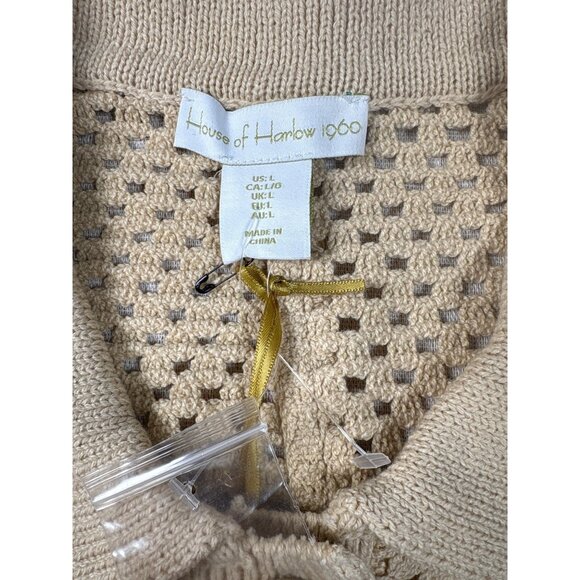 House of Harlow 1960 Crochet Button‑Down Women's Blouse- Size: L - Picture 3 of 10